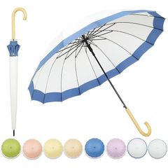 MasterUmbrella 傘 レディース 16本骨 長傘 おしゃれ 傘 メンズ 大きい 親骨60cm 雨傘 日傘 ワンタッチ 【晴雨兼用・ 遮光遮熱】 紫高強度ガラス繊維 台風対応 自動開 梅雨対策 1