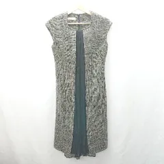 ◇ ⊇ Annemie Verbeke チェック 袖なし 膝丈 ワンピース サイズF ブラック系 レディース E  【1503060029893】