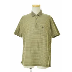 【BURBERRYLONDON】ボーダー ロゴ刺繍半袖ポロシャツ