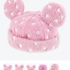 【ディズニー】ピンク ファンキャップ ハート ミッキー ミニー 帽子 被り物 Disney