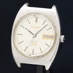 稼働 良品 AT トップのみ シチズン セブンスター 25石 VS 4-260066T デイデイト シルバー文字盤 メンズ腕時計 OKZ 2000000