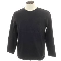 【新品】ルミノア Le Minor コットン クルーネック 長袖Ｔシャツ ブラック【サイズ3】【メンズ】