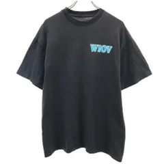 オールド 90s シングルステッチ プリント 半袖 Tシャツ ブラック系 OLD メンズ