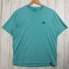 【Men's M ブルー系】 Patagonia ( パタゴニア ) ショートスリーブ キャプリーン クールデイリー グラフィック シャツ ポリエステル ウェア トップス インナー シャツ ショートスリーブTシャツ クルーネック 化繊 z0