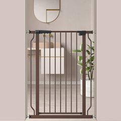 Seogva ベビーゲート ハイタイプ 高さ103cm 拡張フレーム付き 自動ロック 高さ100cm以上つっぱり式 穴開け不要 前後90度開閉 セーフティー安全ゲート 扉開閉式 二重ロック ブラック ホワイト 設置幅75cm-216cm 89-99cm, ブラ