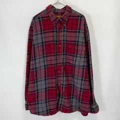 【古着】ST.JOHN'S BAY レッド タータンチェック フランネルシャツ