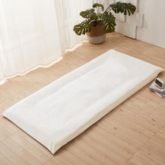 シーツ ホワイト フィットシーツ シングル ゴム 洗い替え 水洗い加工 無地 敷き布団カバー おしゃれ AYO(エイワイオー)　ワンタッチシーツ 105×215cm