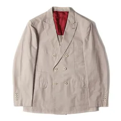 BRUNELLO CUCINELLI ブルネロクチネリ ジャケット サイズ:50 ハウンドトゥース チェック 6B ダブル ブレスト テーラード ジャケット ピークド ベージュ アウター ブレザー ブルゾン【メンズ】のサムネイル