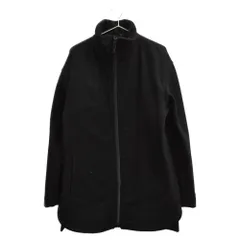EMPORIO ARMANI (エンポリオアルマーニ) ジップアップウールミディアムコート ブラックのサムネイル
