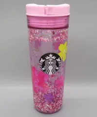 【中古】マグカップ･湯のみ SAKURA2024 ウォーターインタンブラーピンクグリッター 473ml 「スターバックスコーヒー」