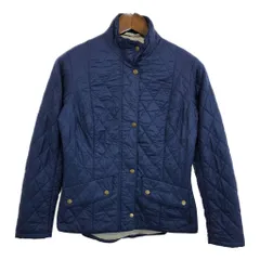 Barbour バブアー FLYWEIGHT CAVALRY キルティングジャケット ネイビー(レディース 12)中古 古着 U3352
