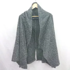 ■ ⊇ kohaku コハク ジャガード調 長袖 ニットカーディガン サイズ表記なし グレー系 レディース E  【1507160022259】