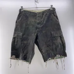 【中古】INNOCENCE new york カットオフオイルドリメイクカーゴショーツ 迷彩 M △一部生地痛み イノセンス[24]