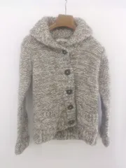 ◇ green label relaxing UNITED ARROWS 長袖 ニット ジャケット ブラウン オフホワイト系 レディース E  【1302200007582】