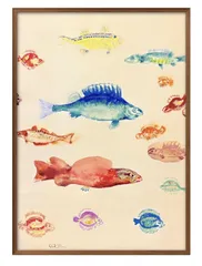 09299オディロン ルドン Poissons A3 サイズ ポスター アート おしゃれ 絵画 インテリア 北欧 イラスト マット紙 艶消し アートパネル 額 フレーム デザイン 壁掛け ギフト 新築祝い ディスプレイ 