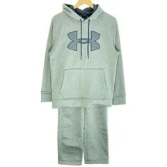古着 メンズSM UNDER ARMOUR/アンダーアーマー 裏起毛 スウェット 上下 パーカー フード ロングパンツ グレー/ブラック MTR1174/MTR1906 gl00008