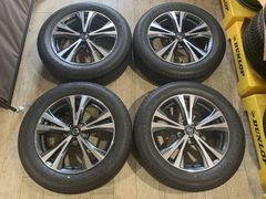 【2502043】日産 エクストレイル 純正 ホイール 18インチ 7J +45 PCD114.3 5H + BRIDGESTONE DUELER H/L 225/60R18 2024年 7.5mm