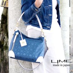 ショルダーバッグ 本革 軽量 撥水 2way lime 1906 アイボリー 革