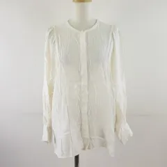 グリーンレーベルリラクシング ユナイテッドアローズ green label relaxing シャツ ブラウス 長袖 オフホワイト 白 *T573