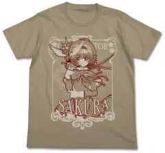 【中古】Tシャツ(キャラクター) 木之本桜 Tシャツ サンドカーキ Mサイズ 「カードキャプターさくら クリアカード編」