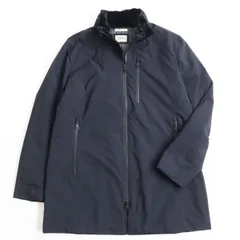 極美品●ARMANI COLLEZIONI アルマーニコレッツィオーニ 襟エコファー付き ZIPUP ジャケット/コート ブラック 大きめサイズ52 正規品のサムネイル
