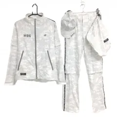 ★SALE価格★【超美品】マスターバニー レインウェア(2WAYジャケット×パンツ×キャップ) カモフラ柄 メンズ 4(M) ゴルフウェア MASTER BUNNY EDITION