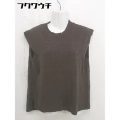 ◇ SENSE OF PLACE URBAN RESEARCH サイドボタン ノースリーブ ニット セーター サイズ F ブラウン レディース  【中古】 【1112010019657】