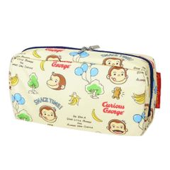 【人気商品】PLANNING(アイプランニング) おさるのジョージ スクエアポーチ AI バナナワッペン W20×H10×D6.5cm K7532