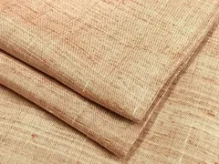 平和屋着物▽上質な紬　単衣　色無地　水柿色　正絹　逸品　未使用　AAAV2770fy