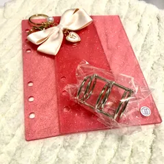 韓国直輸入！コーラルピンク★アクリルバインダーA6　バインダー貯金SAVING