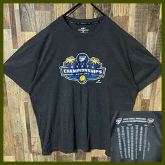 グレー 2XL スポーツ ビックプリント Tシャツ メンズ 古着 半袖