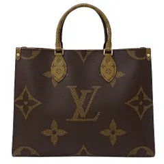 ルイ・ヴィトン LOUIS VUITTON バッグ モノグラム ジャイアント リバース レディース ブランド トートバッグ ハンドバッグ 2way オンザゴー MM M45321 ブラウン ベージュ 大容量 おしゃれ 【中古】