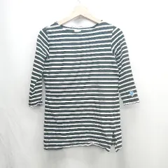 ◇ ⊂ ORCIVAL オーシバル ボーダー柄 七分袖 カットソー トップス サイズ表記なし ブラック系 レディース E  【1410290052105】