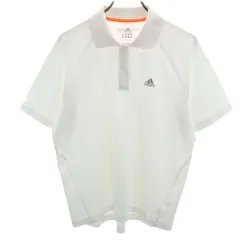 アディダス トレーニング 半袖 ポロシャツ O ホワイト adidas メンズ 古着 【240503】 メール便可