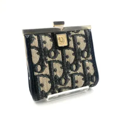 クリスチャンディオール　財布　がま口　総柄　トロッター　小物入れ Christian Dior ディオール トロッター ジャガード がま口 財布