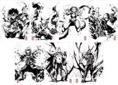 【中古】ポストカード(キャラクター) 集合(水墨画) 和紙ポストカードセット (7枚組) 「僕のヒーローアカデミア」