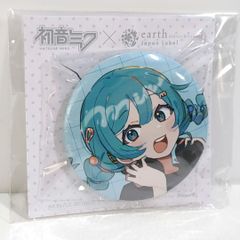 初音ミク　earth 缶バッジ earth music&ecology 初音ミク 缶バッジ 八三 58mm - メルカリ