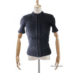 ERMES カシミヤ100％ 半袖ニットカーディガン FR38 ランクA