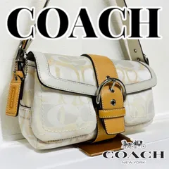 COACH コーチ ワンショルダー ソーホー ハンドバッグ ポーチアクセサリー ポーチ ミニバッグ 肩掛け 人気 チャーム シグネチャー サイドバッグ キャンバス レザー 本革 総柄 ホワイト 大人気