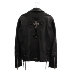 CHROME HEARTS (クロムハーツ) JJ DEAN JJディーン ダガージップ ダブルライダースレザージャケット ブラック フィリグリーカスタムのサムネイル