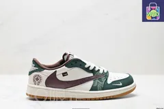 Travis Scott x Air Jordan 1 "Reverse Mocha" AJ1 TS コラボレーション リバースフック ローカット カルチャーバスケットボールシューズ-WTO輸入2-WM51