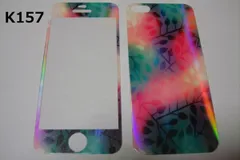 iPhone5 5S 5C SE 初代 4インチ 銀ラメ 表裏セット 9H 0.26mm 強化ガラス 液晶保護フィルム 2.5D K157