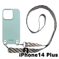 【新品未使用】iPhone14 Plus アイフォン14プラス 平型 TPU カバー(くすみグリーン/コーヒー)myones 斜め掛け スマホショルダー かわいい zmyones002-ps1-st28-ip14plus-gr-co