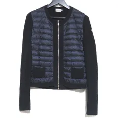極美品☆モンクレール☆トリコットカーディガン　ネイビー/L 高級】MONCLER 切替ダウン CARDIGAN TRICOT ネイビー L - メルカリ