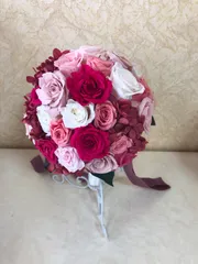 プリザーブドフラワー　ローズラウンドブーケ