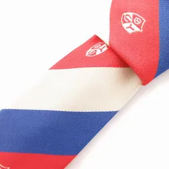 ダンヒル dunhill 美品 ネクタイ レギュラータイ レジメンタルストライプ シルク アイボリー 青 ブルー 赤 レッド /OU ■SH