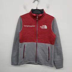 THE NORTH FACE ザノースフェイス☆平昌オリンピックモデル　スキーウェア　XL　グレー　赤