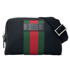 グッチ GUCCI バッグ メンズ ブランド ボディバッグ ウエストバッグ シェリー ナイロン ブラック 630919 黒 ミニバッグ 小さめ おしゃれ 【中古】
