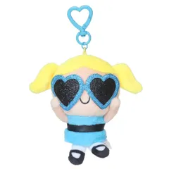 パワーパフガールズ マスコット ぬいぐるみキーリング バブルス サングラス エスケイジャパン プレゼント キャラクター グッズ 