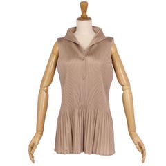 美品 PLEATS PLEASE ベージュ チュニック ワンピース 3 - メルカリ